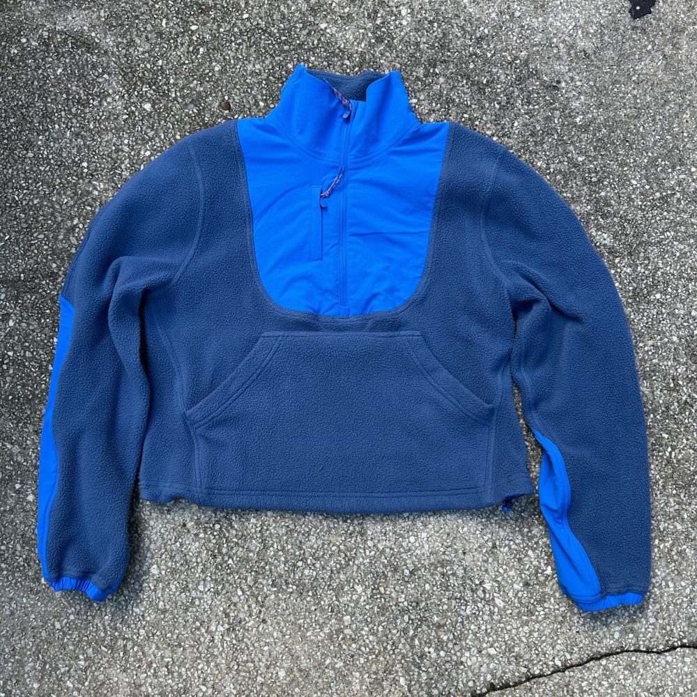 Lululemon Scuba Oversized Fleece Half Zip Pullover Blue Size 4